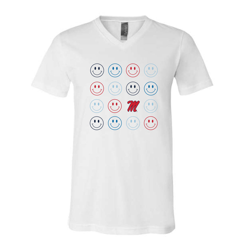 The Smiles for Ole Miss | White V-Neck Tee