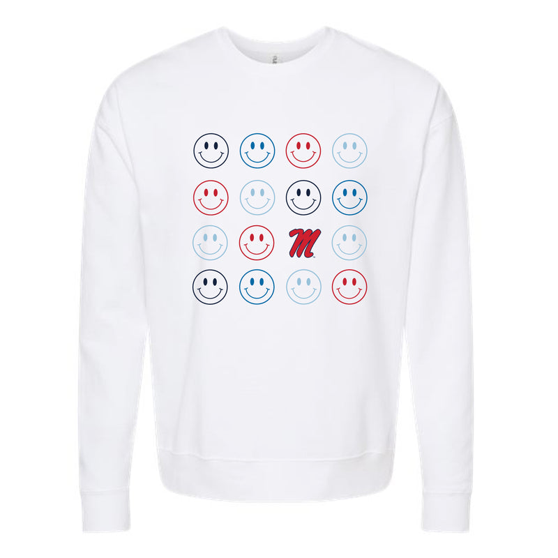 The Smiles for Ole Miss | White Sweatshirt