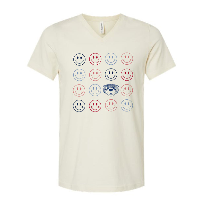 The Smiles For South Paw | Adult Natural V-Neck Tee