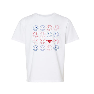 The Smiles For The Mustangs | Youth White Tee