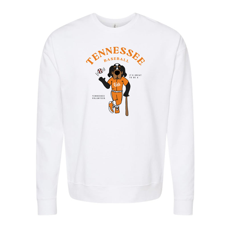 The Smokey Baseball Player | White Sweatshirt