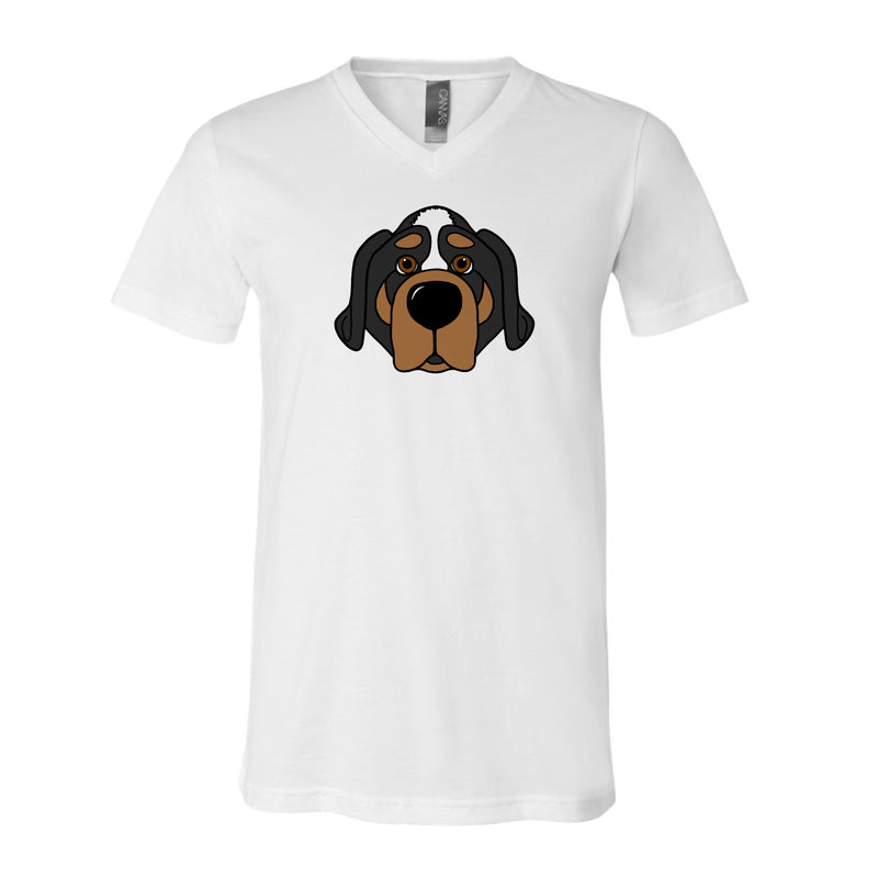 The Smokey Head | Adult White V-Neck Tee