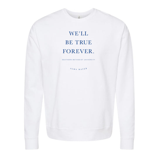 The SMU Alma Mater | White Sweatshirt