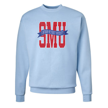 The SMU Banner | Light Blue Sweatshirt