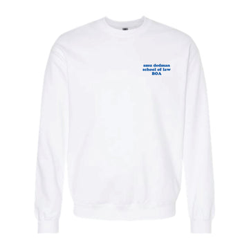 The SMU Dedman School of Law BOA | White Crewneck Sweatshirt