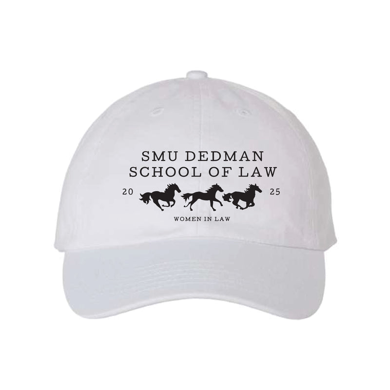 The SMU Dedman School of Law 2025 | Embroidered White Classic Dad Hat