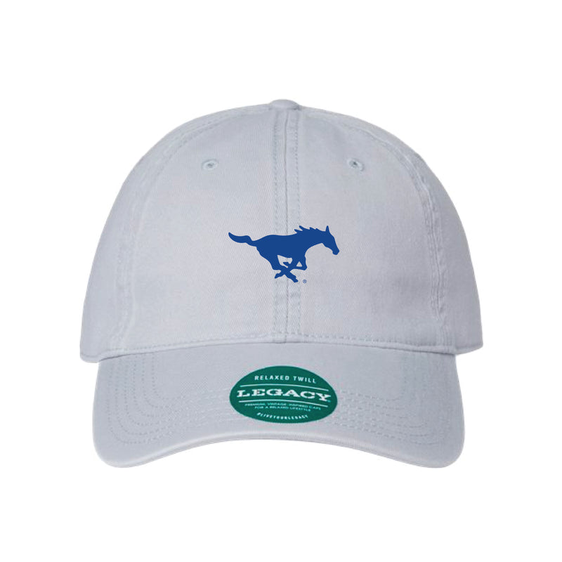 The SMU Horse Logo Embroidered | Silver Legacy Dad Hat