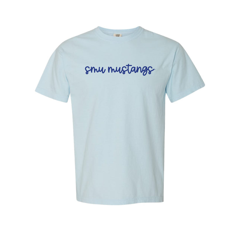 The SMU Mustangs Cursive | Chambray Tee