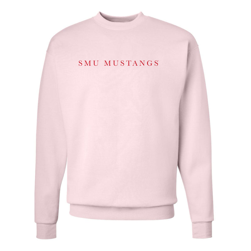 The SMU Mustangs Serif | Pale Pink Sweatshirt