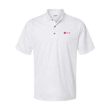 The SMU STLR Logo | Embroidered White Men's Performance Polo