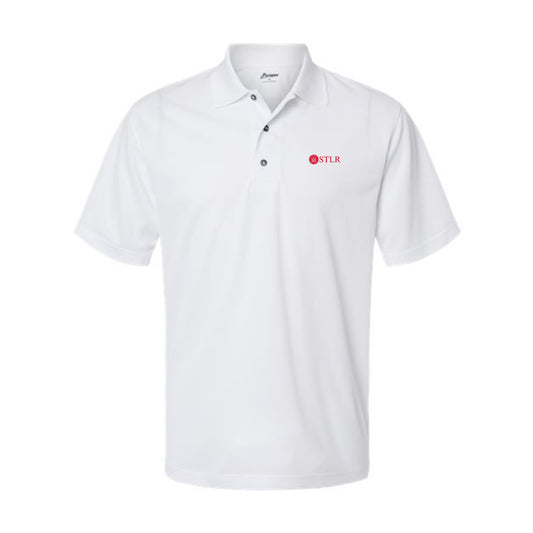 The SMU STLR Logo | Embroidered White Men's Performance Polo