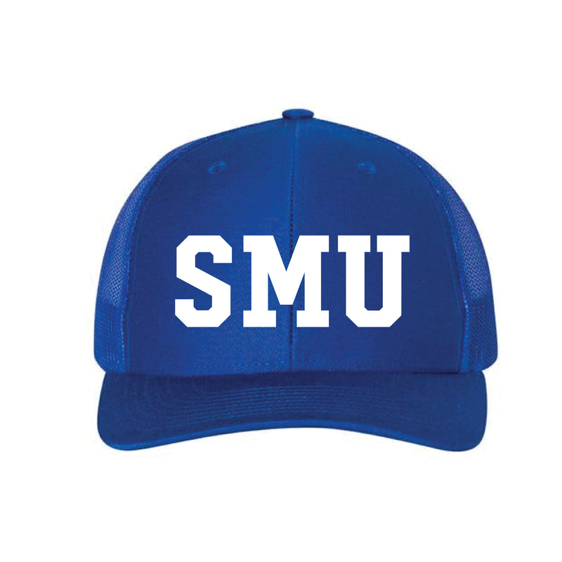 The SMU Embroidered | Royal Richardson Trucker Cap