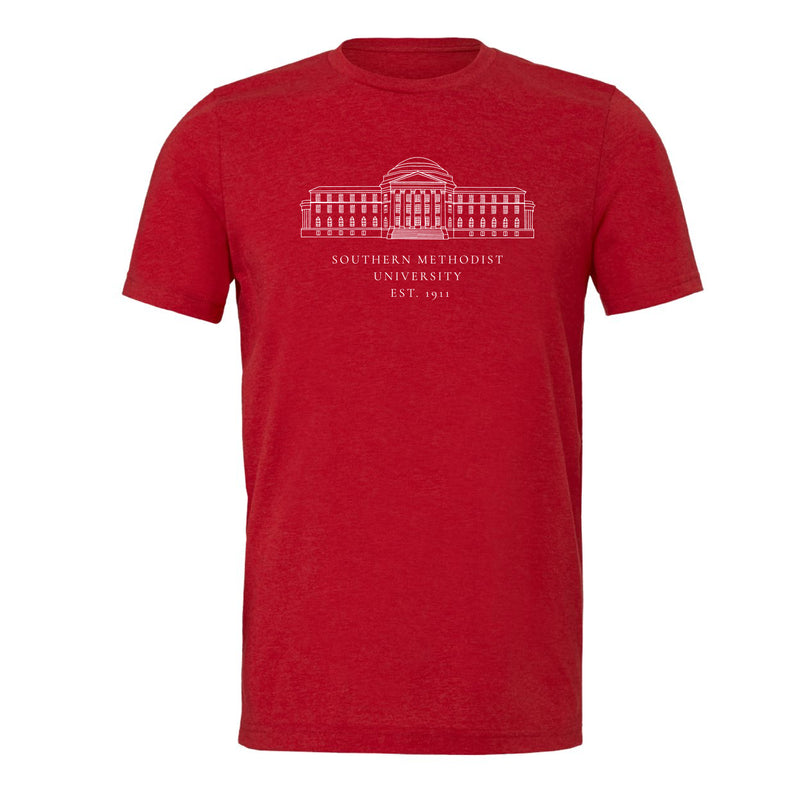 The SMU Dallas Hall | Heather Red Tee