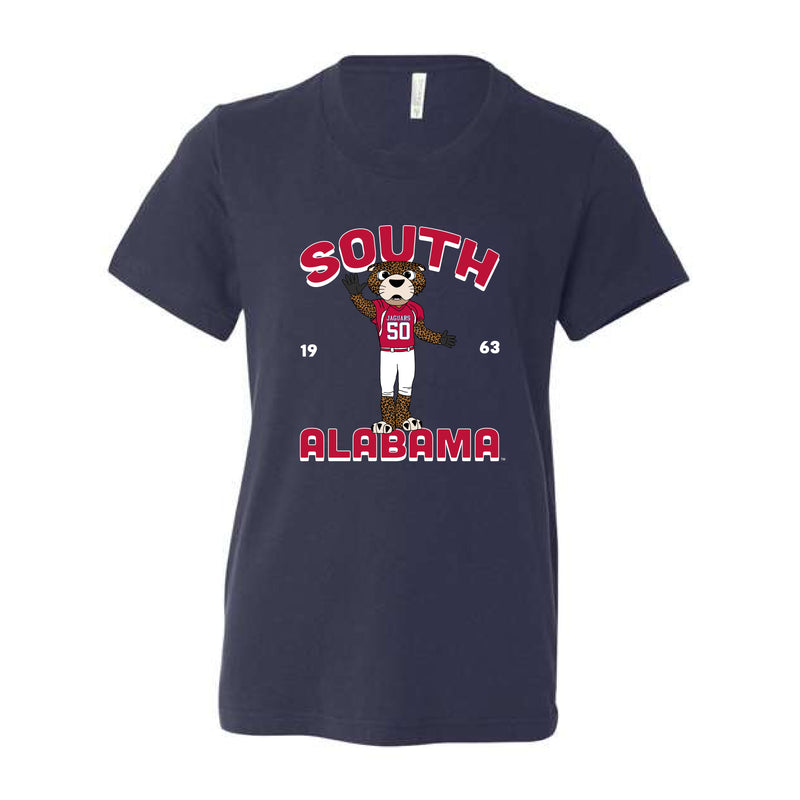 The South Alabama Jaguars 1963 | Youth Navy Tee