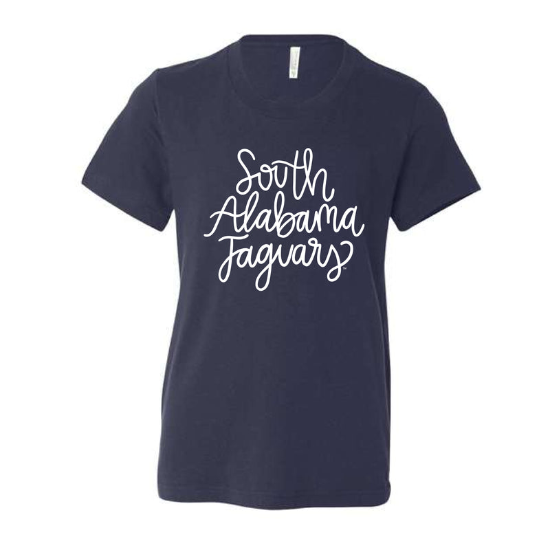 The South Alabama Script | Youth Navy Tee