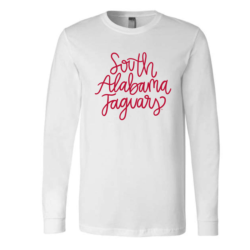 The South Alabama Script | Adult White Long Sleeve