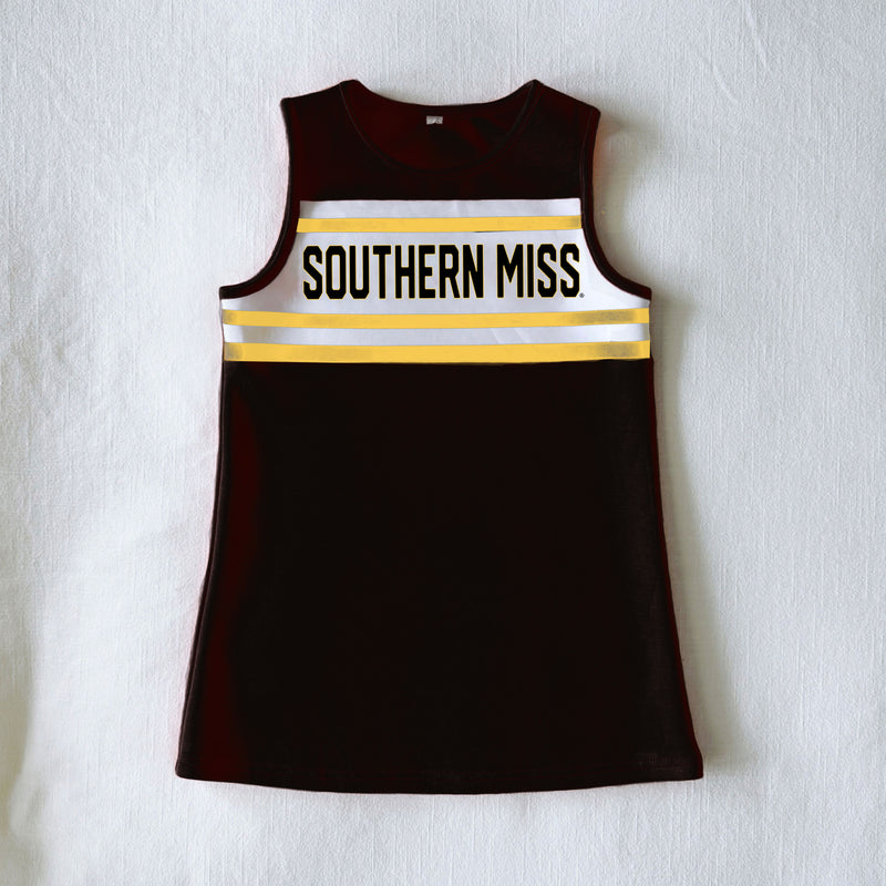 The Southern Miss | Black Striped Cheer Dress