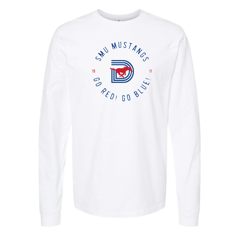 The Southern Methodist D Logo | White Long Sleeve