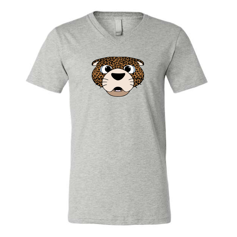 The South Paw Head | Adult Athletic Heather V-Neck Tee