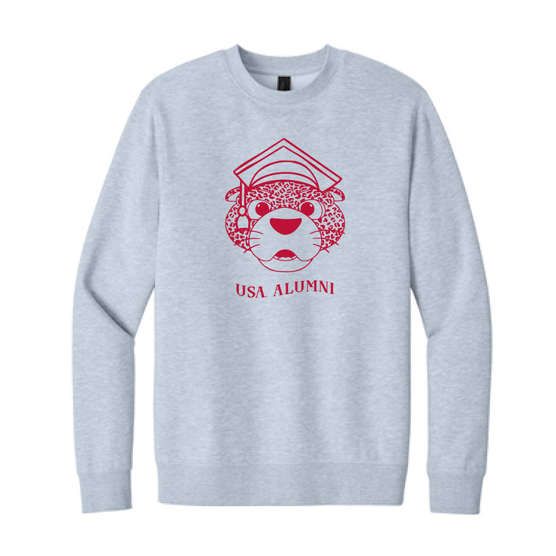 The South Paw Outline Alumni | Adult Light Grey Heather Sweatshirt