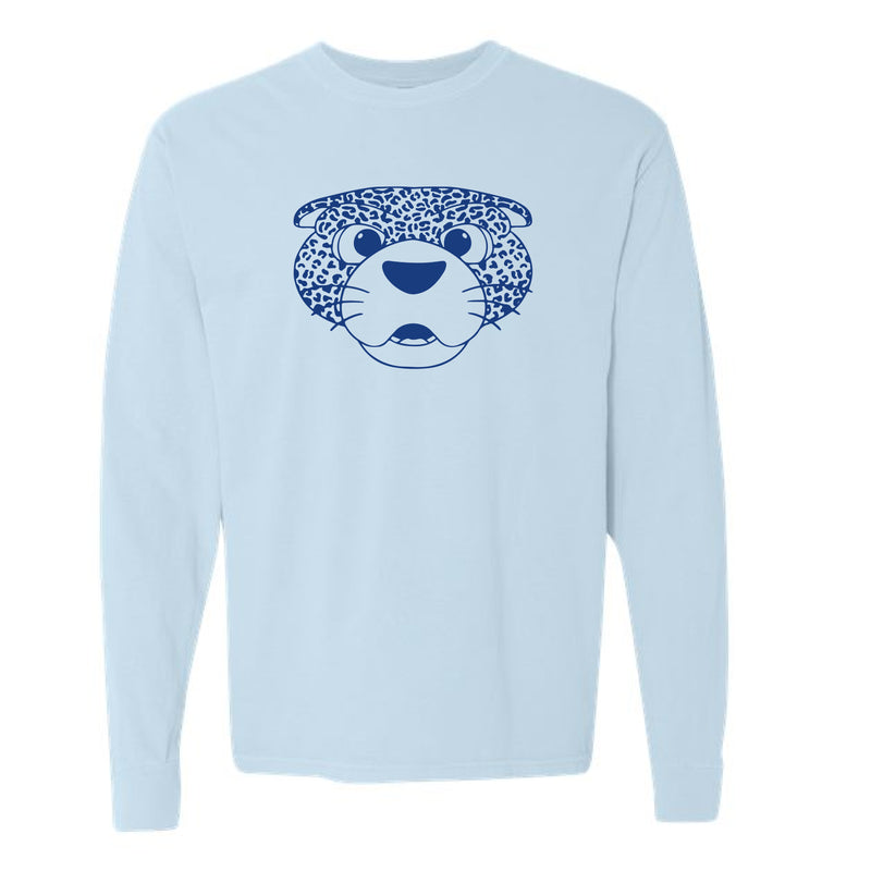 The South Paw Outline Head | Adult Chambray Long Sleeve Tee