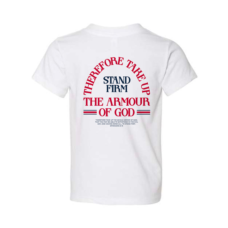 The Stand Firm Arch | White Toddler Tee