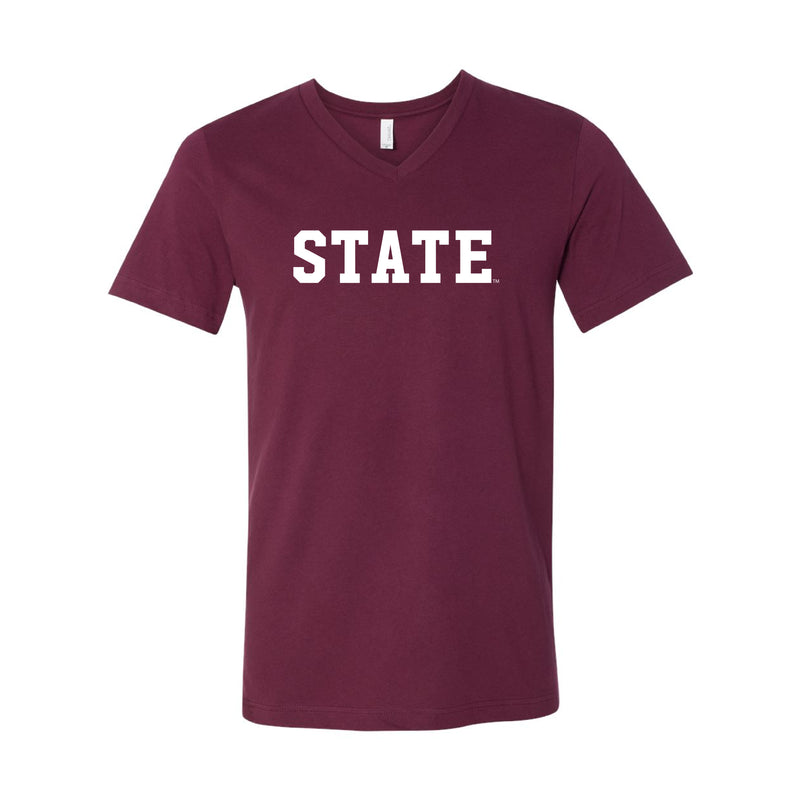 The State Block | Maroon V-Neck