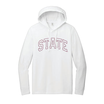 The State Arch Outline | White Hoodie