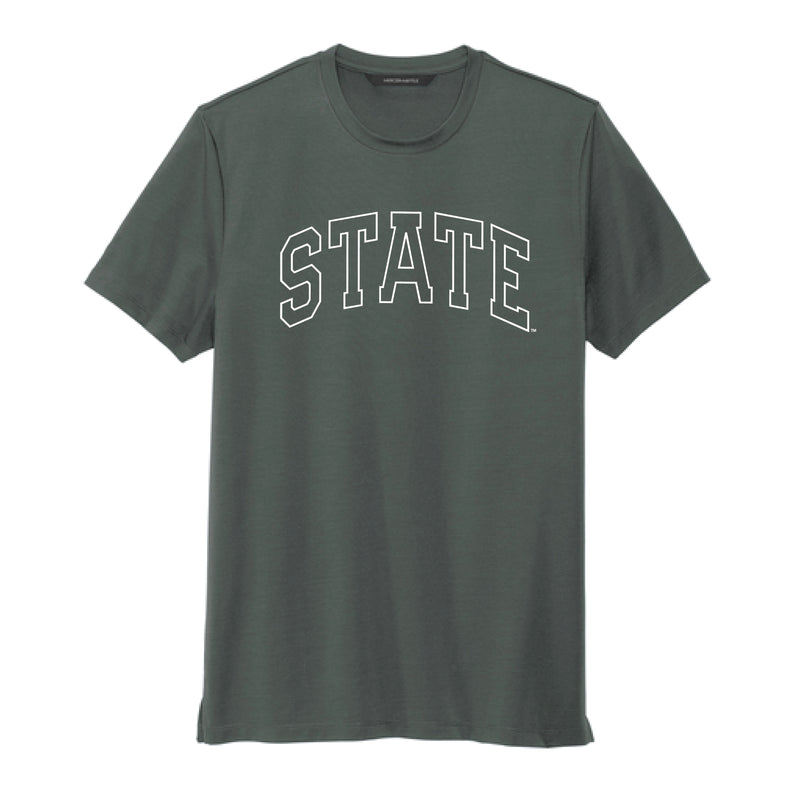 The State Arch Outline | Anchor Grey Jersey Crewneck Tee