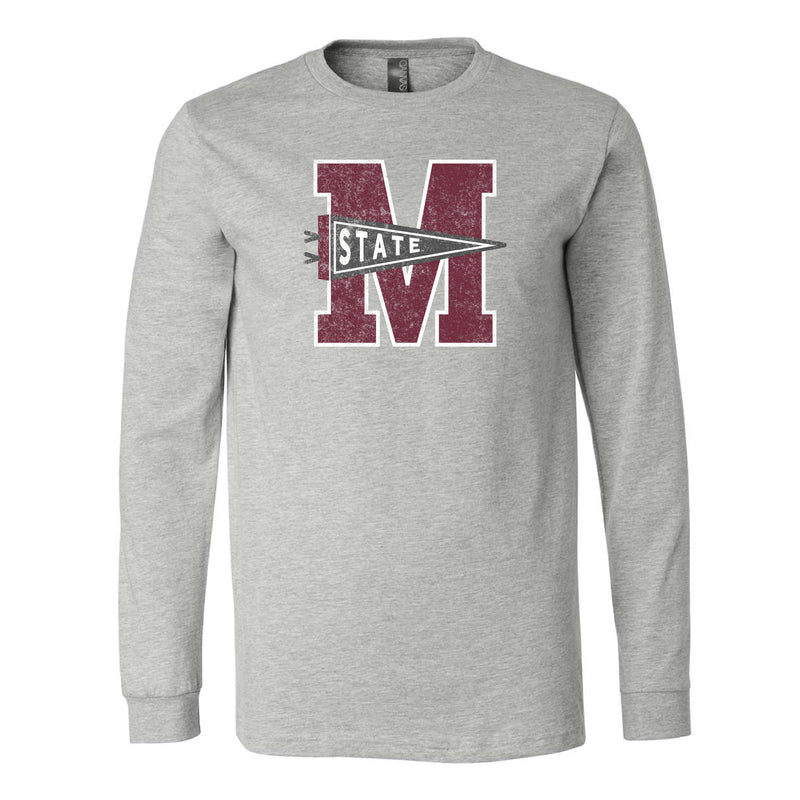 The State Pennant MSU | Athletic Heather Long Sleeve