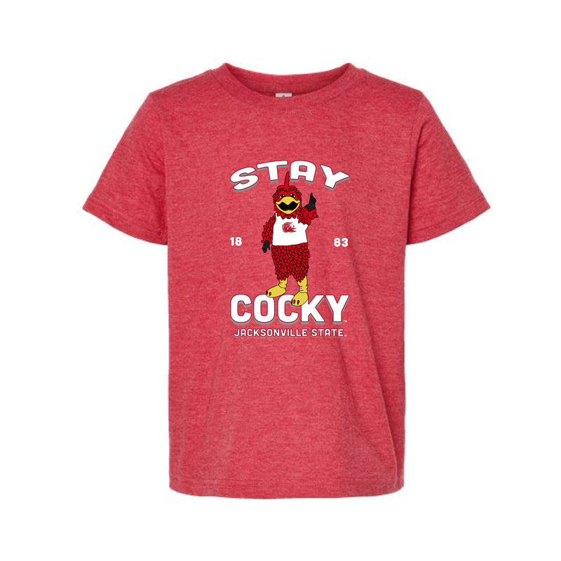 The Stay Cocky 1883 | Youth Heather Red Tee