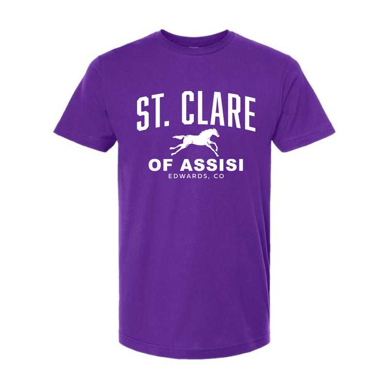 The St Clare of Assisi Arch | Purple Oversized Tee