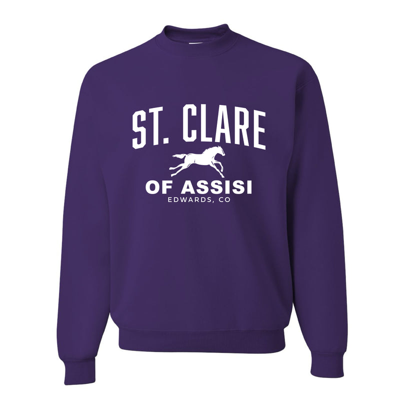 The St Clare of Assisi Arch | Deep Purple Crewneck Sweatshirt