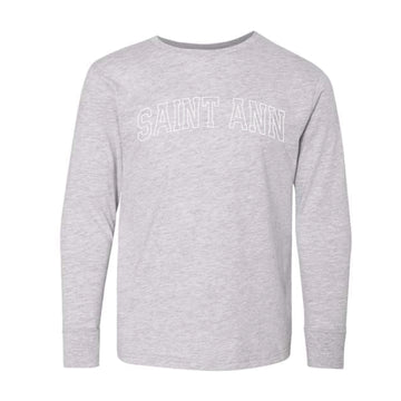 The Saint Ann Outline Arch | Youth Heather Long Sleeve Tee