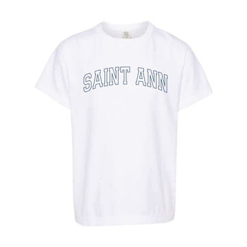 The Saint Ann Outline Arch | Youth White Comfort Colors Tee