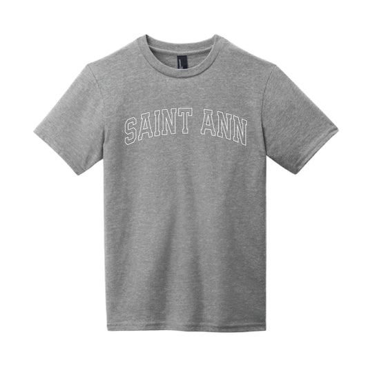 The Saint Ann Outline Arch | Youth Grey Frost	Tee
