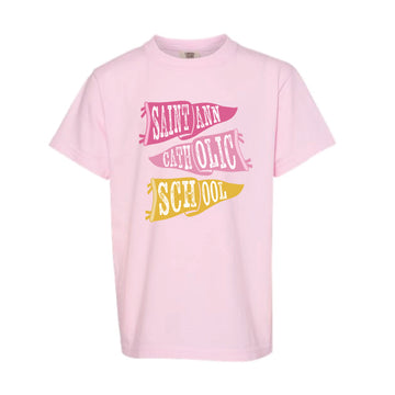 The Saint Ann Pennants | Youth Light Pink Tee