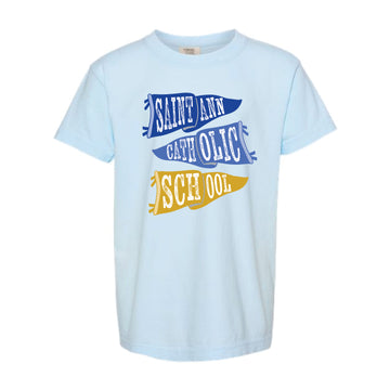 The Saint Ann Pennants | Youth Light Blue Tee