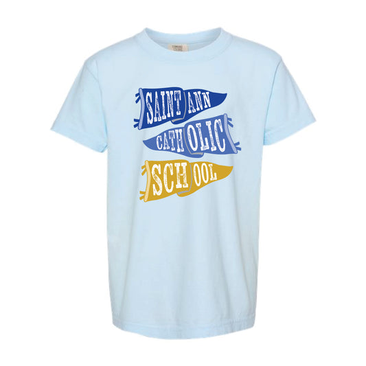 The Saint Ann Pennants | Youth Light Blue Tee