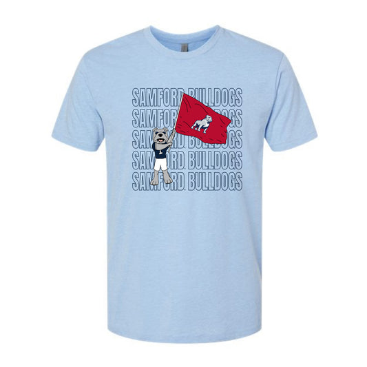 The Samford Bulldogs Repeat | Heather Columbia Blue Tee