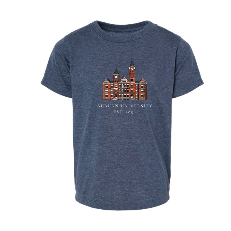 The Samford Hall | Toddler Heather Navy Tee