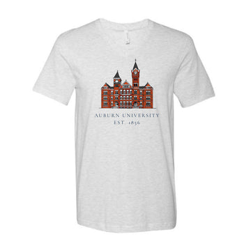 The Samford Hall 1856 | Ash V-Neck Tee