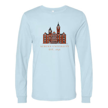 The Samford Hall 1856 | Baby Blue Long Sleeve Tee