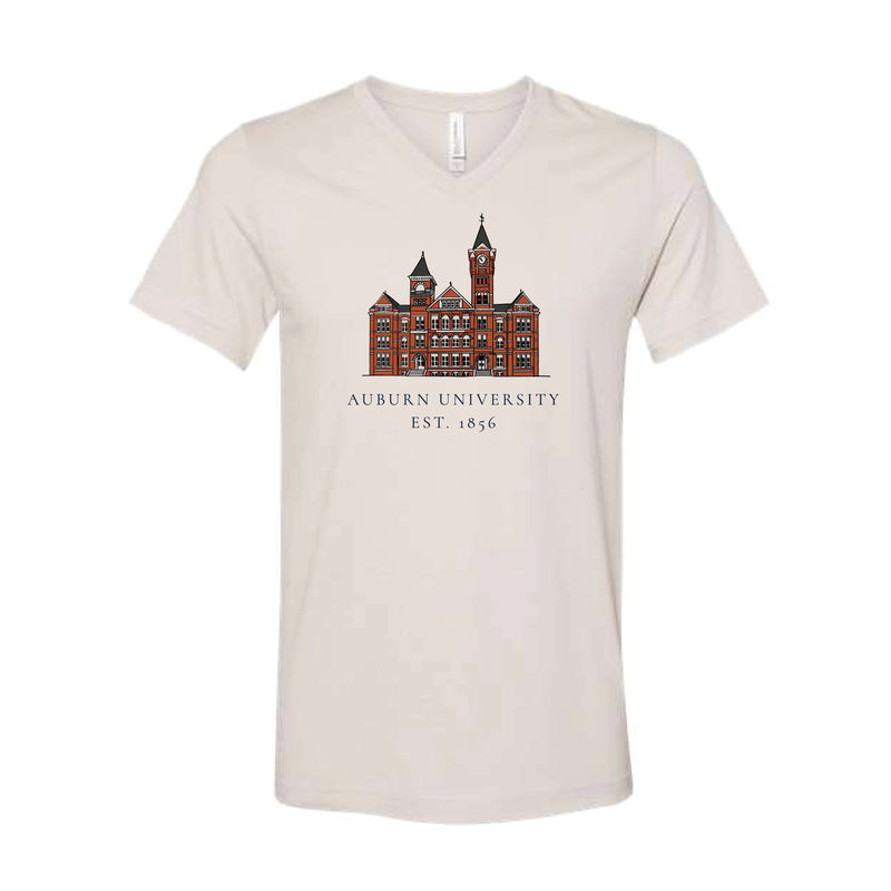 The Samford Hall 1856 | Heather Dust V-Neck Tee