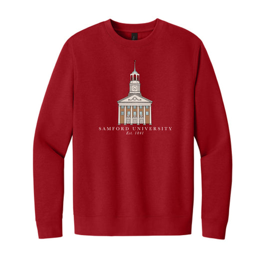 The Samford University Building | Classic Red Sweatshirt