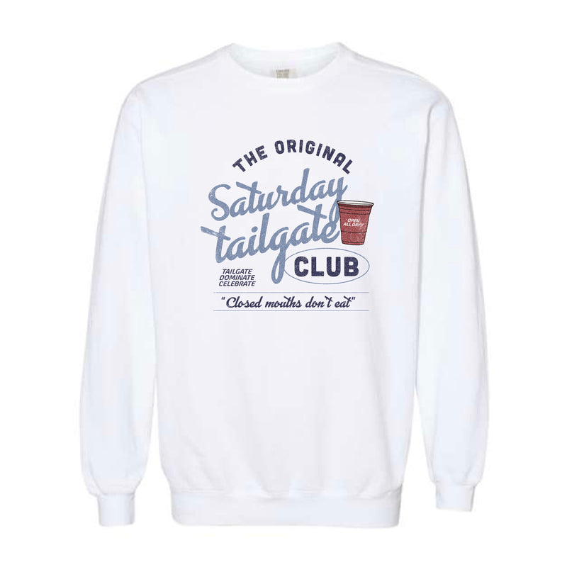 The Saturday Tailgate Club | White Crewneck