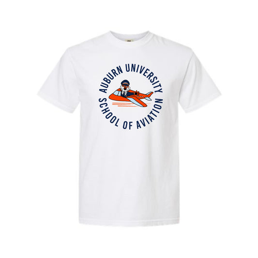 The School of Aviation Circle | White Tee