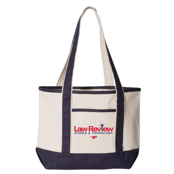 The Sci-Tech Law Review | Natural/ Navy Small Deluxe Tote