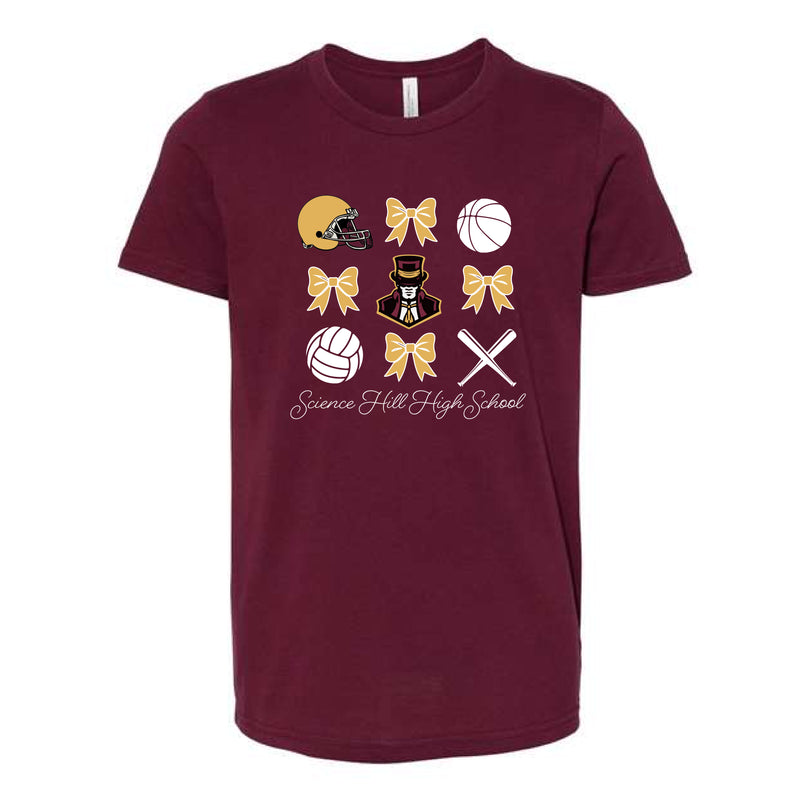 The Science Hill All the Things Volleyball | Maroon Youth Tee