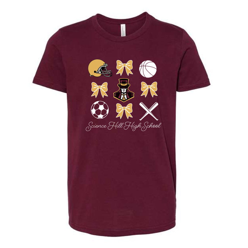 The Science Hill All the Things | Maroon Youth Tee